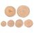 6pcs Unfinished Round Wood DIY Base with Handle for Craft Projects