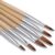6 Pcs Watercolor Paint Brush Set, Round & Pointed Tip Nylon Artist Brushes for Acrylics Oil Painting (Khaki)