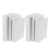6pcs White Faux Prop Books Set of Grey Paper Board for Decor