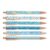 6 Piece Fancy Shimmer Pen, Ergonomic Grip Writing Tool, Desk Supply