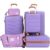 6 Piece Luggage Set, ABS Hard Shell Travel Suitcase with TSA Lock (Light Purple + ABS)