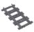 6 Piece Train, Track Plastic (RC Trains) Straight, Dark Gray, Compatible with Lego Parts 53401