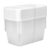 6 Quart Clear Plastic Small Storage Bins with Snap-on Lids, Set of 10