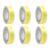 6 Rolls Red Dot Sticker Colour Coding Label Adhesive, Yellow