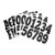 6 Sheets Large Vinyl Letter Number Stickers Black PVC 6 Sheets