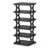 6 Tier Bamboo Shoe Rack, Foldable Narrow Shoe Organizer, Black