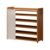 6 Tier Wooden Shoes Shelf Cabinet with White Gauze Curtain