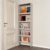 70.86″ Tall Behind the Door Bookshelf,5-Tier Tall Narrow Open Bookcase