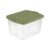 70 Quart Clear Plastic Storage Bin with Recessed Stackable Lid, Green