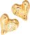 BELLE BRIGHTON 18K Gold Plated Heart Stud Earrings