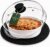 2 in 1 EZMO 10-Inch Glass Microwave Splatter Cover for Food with Silicone Mat