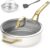 10-in-1 White Ceramic Nonstick Deep Saute Pan Set With Steamer & Lid, 4QT | 10”.PFAS-free frying pan.non-toxic.Induction ready. Oven safe to 480°F. Cool-touch handle. Dishwasher safe. Perfect for RVs!
