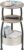 Round Side Table With Storage Basket Gray