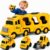 Bennol Construction Truck Toys for 1 2 3 4 5 Years Old Boys Toddlers, Cars Toys Gifts Construction Trucks with Excavator Crane Mixer Bulldozer, Toddler Car Toy Set for Kids Boys Girls
