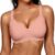 OEAK Women Value Series Jelly Bras Wireless Pushup Convertible Tea Red L