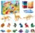 Air Dry Clay Dinosaur Kit for Kids, 12 Dino Skeleton Craft Set