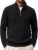 COOFANDY Mens Quarter Zip Sweater