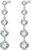 Women’s Long Sparkly Dangle Earrings Hypoallergenic Stainless Steel 14K Gold Plated Lightweight CZ Statement Studs