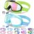 Vvinca Kids Goggles with Comfort Fabric Strap, Kids Swim Goggles Wide View Anti-Fog/UV No Leaking Swimming Goggles for 3-14