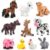 VDEZX 10Pack 3D Printed Farm Animals Toy for Kids, Farm Animal Party Favors