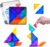 YPLUS Travel Toy Tangram Puzzle for Kids, Mini Magnetic Tiles, 700 Shapes