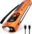Rechargeable EDC Flashlight with Red Beam, Flat LED Flashlight with Magnetic Base and Clip, SOS&RGB Modes, Flameless Lighter, Pocket Size for Emergency, Camping, Hiking, Working