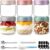 6 pack 10 oz Overnight Oats Containers with Lids and Spoons Glass Jars with Airtight Lids: Wide Mouth Mason Salad Jars, Leakproof and Reusable Glass Food Storage Container for Yogurt Snacks Spice