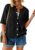 FISOEW Womens Short Sleeve Cropped Cardigan Sweaters