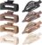 CHANDAT Hair Clips for Women 4.3 Inch Large Hair Claw Clips 8 pcs Square Claw Clips & Flat Hair Clips for Thick or Thin Hair French Concord Hair Barrettes Alligator Hair Accessories for Women (Brown)
