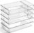 CHOWAY 8 Pack Clear Plastic Drawer Organizer Bins