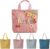 Personalized Corduroy Tote Bag Custom Name 3D Crochet Flower Tote Bag Girls