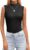 JUSTFASHIONNOW Womens Sleeveless Mock Turtleneck Tank Tops