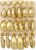 FANDY 12 Pairs Chunky Gold Hoop Earrings