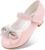 Stelle Dress Shoes for Girls Rhinestone Bow Low Heels