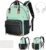 Diaper Bag Backpack – Extra Large Diaper Bag for 2 Kids Twin, Travel Baby Bags for Mom Dad 25-37L Expandable with Changing Pad Earphone Hole, Green Black