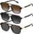 KONQKIN Retro Aviator Sunglasses 3Pack