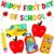 Back To School Decorations, First Day of School Decorations, Pre-Strung Glitter Happy First Day of School Banner With Pencil School Bus Back To School Balloons for Home Classroom Back to School Decor