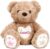 Personalized Teddy Bear Stuffed Animal, Custom Bear Plush with Embroidered Name, Toys for 1 2 3 Year Old Baby Girls Boys, Customized Christmas Birthday Gifts for Infant Toddler Newborn (Bear)