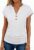 ANRABESS Cap Sleeve Henley Shirts