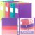 Henoyso 4 Pack Two-Tone Durable 3 Ring Binders 2 Inch, 4 Inner Pockets, Colored Plastic Flexible Binders with Large Capacity for School & Office