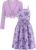 PureChapter Girls Floral Dress With Cardigan