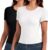 LEAFIGURE Womens 2 Pack Basic Tees