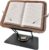 Book Stand for Reading, Adjustable Book Holder with 360°Rotating Bases, Foldable Book Holders for Reading Hands Free with Elastic Page Clips,Fits for Book,Recipe,Music Scores, Kindle,Magazines,Tablets