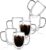CNGLASS 6 Pack Double Walled Glass Coffee Mugs，12oz Clear Coffee Cups with Handle，Insulated Glass Espresso Mugs for Latte,Cappuccino,Tea