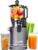 Laudlife Cold Press Juicer with 5.9″ Wide Feed Chute, Integrated 100oz Capacity Hopper & Strainer Design, Easy Clean & BPA Free, Slow Masticating Juicer Machines for Whole Fruits Vegetables
