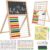 Wooden Abacus Math Games for Kids 5-7 Counting Toys with Double-Sided Board | Wood Abacus Educational Counting Math Manipulatives for 1st 2nd grade with Magnetic Number Cards 1-100