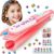 Hair Gem Stamper Kit, Birthday Party Gifts Toys for Girls Ages 3 4 5 6 7-12 | Bling Hair Jewels for Girls Toys, Hair Styling Tool with Reusable Shining Diamonds, Ties and Clips, DIY Hair Arts Crafts
