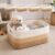 Vebsynak 4 Pack Cotton Rope Storage Bins, 16x14x8 Inch Large Basket for Shelves, Closet, Nursery, Towels, Toys