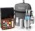 Mini Watercolor Paint Set 15-Color Walnut Wood Travel Paint Kit with Bag | Portable Pocket Paint Set with Watercolor Journal, Metal Clip, Paint Water Cup, Water Brush, Art Lovers Gifts Grey