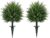 NIAONE 2Pack Artificial Cedar Topiary Ball Trees